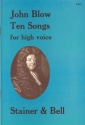 TEN SONGS FOR HIGH VOICE PILKINGTON, MICHAEL, ED