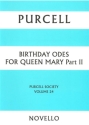 BIRTHDAY ODES FOR QUEEN MARY VOL.2 PURCELL SOCIETY VOLUME 24