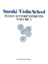 Suzuki Violin School vol.5 piano accompaniments