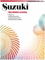 Suzuki Recorder School vol.2 for soprano recorder Piano accompaniment