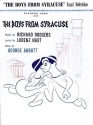 Lorenz Hart_Richard Rodgers, Boys from Syracuse Piano, Vocal and Guitar Buch