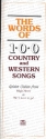 The Words of 100 Country and Western Songs