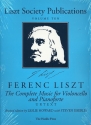 Liszt Society Publications vol.10 the complete music for violoncello and piano