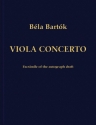 Bla Bartk, Concerto for Viola and Orchestra Viola and Orchestra Partitur