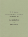 Cadenzas to Mozart's Concerto in Eb major KV365 for 2 Pianos and Orchestra 2 piano parts (in fair copy and facsimile)