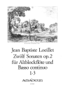 12 Sonaten op.2 Band 1 Nr.1-3 f�r Altblockfl�te und Klavier Partitur und 2 Stimmen