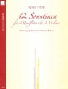 12 Sonatinen f�r 2 Querfl�ten oder 2 Violinen Spielpartitur