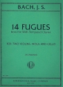 14 Fugues from the well-tempered Clavier vol.2 for string quartet parts