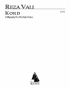 Reza Vali, Kord for Solo Guitar: Calligraphy No. 9 Gitarre Buch