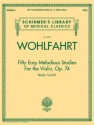 50 Easy Melodious Studies for the Violin op.74 for violin