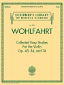 Franz Wohlfahrt, Collected Easy Studies For The Violin Violin Buch