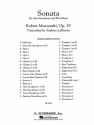 Robert Muczynski, Sonata for Alto Saxophone, Op. 29 Concert Band Partitur