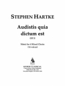 Stephen Hartke, Audistis Quia Dictum Est: Mixed Ensemble [16 Players] Partitur
