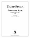 David Stock, Adonai mi Sinai for Cantor, SATB Chorus and Piano Cantor, SATB Chorus and Piano Partitur