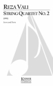 Reza Vali, String Quartet No. 2 Streichquartett Partitur + Stimmen