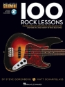 100 Rock Lessons (+aonline audio) for bass guitar/tab