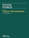 George Perle Three Inventions Fagott Solostimme