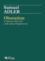 Samuel Adler Oboration Oboe Spielpartitur