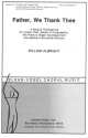 William Albright Father, We Thank Thee Chor Chorpartitur