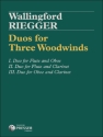 Wallingford Riegger Duos for 3 Woodwinds Flte, Oboe und Klarinette Auffhrungsmaterial