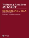 Wolfgang Mozart Sonatina No. 2 Violoncello und Klavier Klavierauszug mit Solostimme