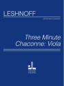 Jonathan Leshnoff Three Minute Chaconne - Viola Version Viola