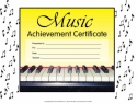 Music Achievement Certificate Klavier Buch