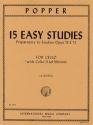 15 easy Studies in the first Position for violoncello 