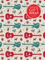 Wrapping Paper - Guitars & Reindeer Theme  Geschenkpapier