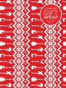 Wrapping Paper - Red & White Holiday Guitar Theme  Geschenkpapier