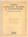 Three Concert Works pour alto saxophone