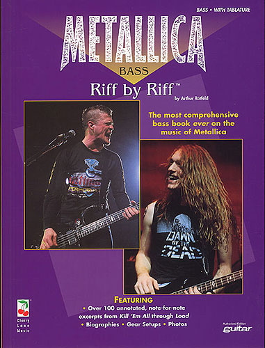 METALLICA: BASS RIFF BY RIFF BOOK FOR BASS WITH TABLATURE