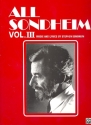 All Sondheim vol.3: songbook piano/vocal/guitar