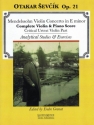 Violin Concerto in E Minor for violin and piano analytical studies and exercises