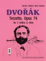 Antonn Dvork, Terzetto, Op. 74 2 Violins and Viola Buch + CD