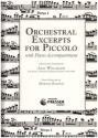 Orchestral Excerpts for Piccolo fr Piccolo-Flte und Klavier Klavierauszug mit Solostimme