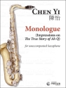 Chen Yi Monologue Alt-Saxophon (Tenor-Saxophon) Solostimme