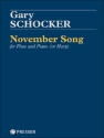 Gary Schocker November Song Flte und Klavier (Harfe) Stimmensatz