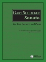Gary Schocker Sonata 2 Klarinetten und Klavier Partitur und Stimmen
