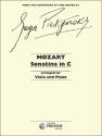 Wolfgang Mozart Sonatina In C Major Viola und Klavier Klavierauszug mit Solostimme