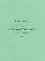 Bla Bartk, 10 Hungarian Songs Vocal Buch