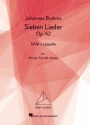 Sieben Lieder op. 62 for mixed choir (SAM) a cappella choral score