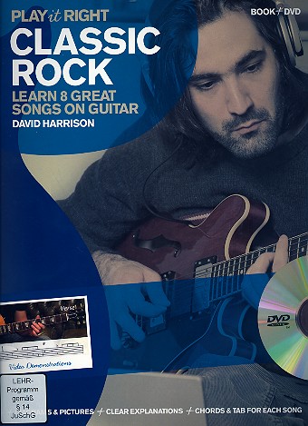 Play it right - Classic Rock (+DVD): for guitar in tablature