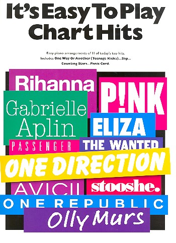 It's easy to play Chart Hits: for piano (with text)