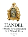 18 St�cke f�r eine Spieluhr f�r 2 Altblockfl�ten 2 Spielpartituren
