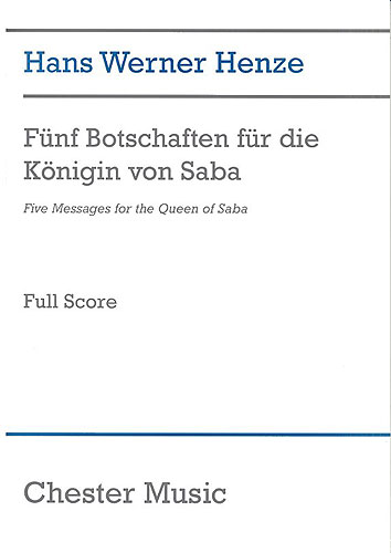 5 Botschaften fr die Knigin von Saba fr Orchester,  Partitur