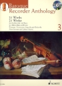 Baroque Recorder Anthology vol.3 (+CD) for alto recorder and piano