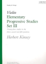 Elementary progressive Studies for violin vol.3 21 studies in the 3., 2. and 5. position