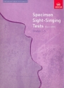 Specimen Sight-Singing Tests Grades 1-5 for voice and piano