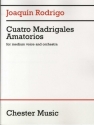 4 madrigales amatorios for medium voice and orchestra study score